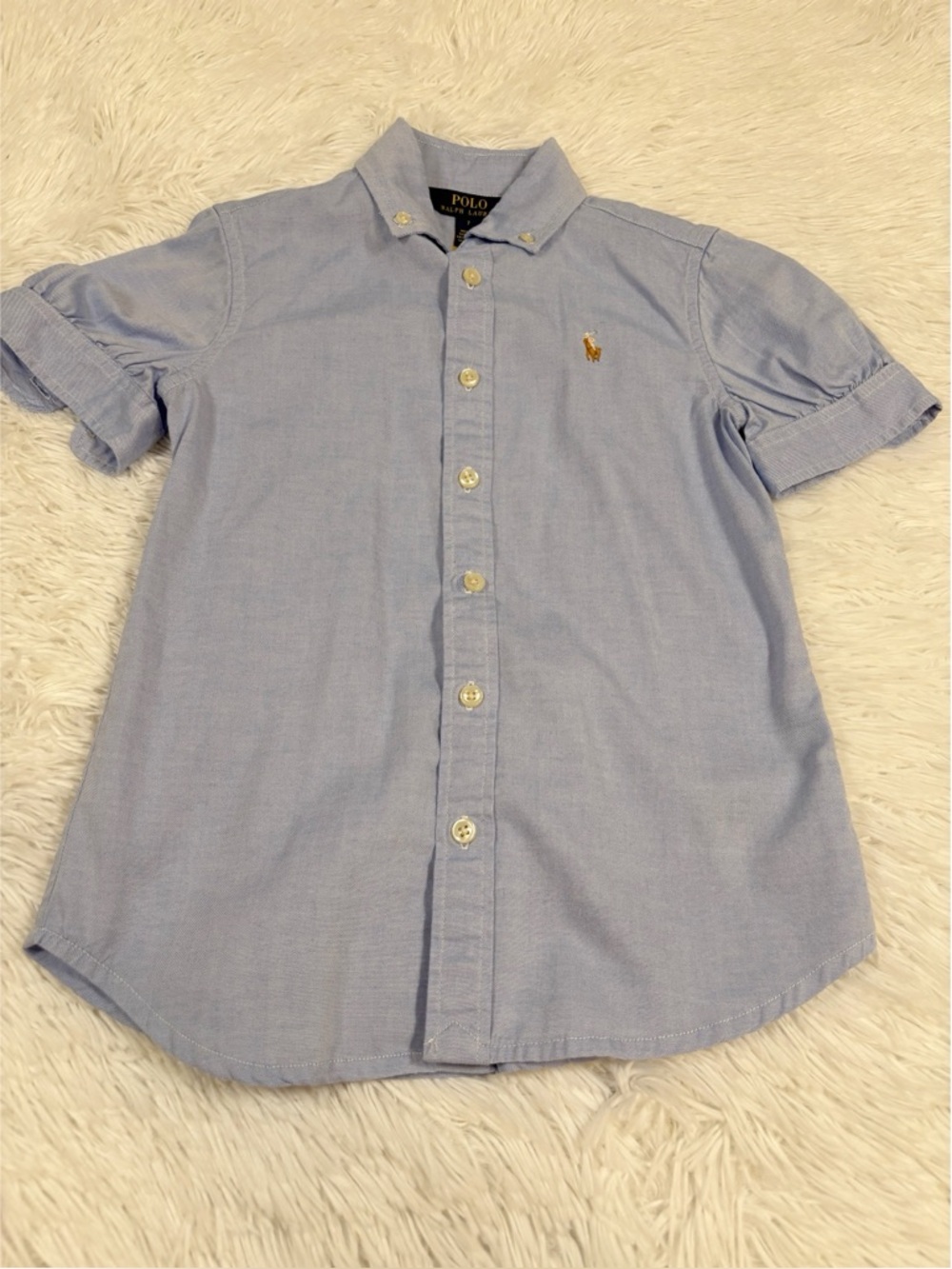 Polo by Ralph Lauren Light Blue Oxford Shirt with Navy Label